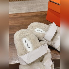 【Высший класс】 Кожаные тапочки Hermes с мехом. В этом году для из