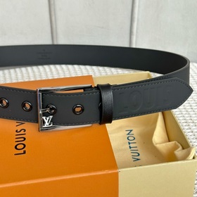 LOUIS VUITTON Мужской пояс из оригинального материала, ширина 35 