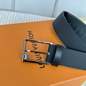 LOUIS VUITTON Мужской пояс из оригинального материала, ширина 35 