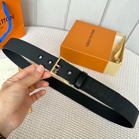 LOUIS VUITTON Мужской пояс из оригинального материала, ширина 35