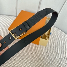 LOUIS VUITTON Мужской пояс из оригинального материала, ширина 35 
