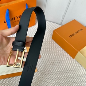 LOUIS VUITTON Мужской пояс из оригинального материала, ширина 35 