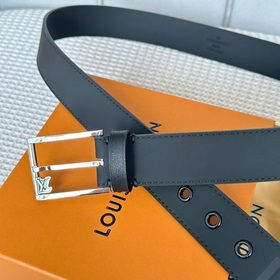 LOUIS VUITTON Мужской пояс из оригинального материала, ширина 35 