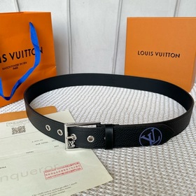 LOUIS VUITTON Мужской пояс из оригинального материала, ширина 35