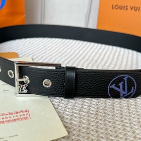 LOUIS VUITTON Мужской пояс из оригинального материала, ширина 35 