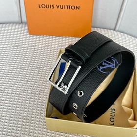 LOUIS VUITTON Мужской пояс из оригинального материала, ширина 35 