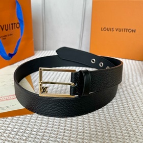 LOUIS VUITTON Мужской пояс из оригинального материала, ширина 35 