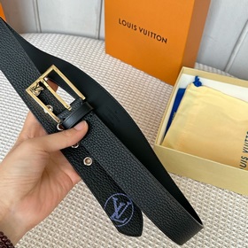 LOUIS VUITTON Мужской пояс из оригинального материала, ширина 35 