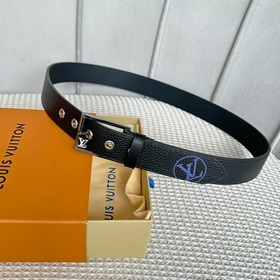 LOUIS VUITTON Мужской пояс из оригинального материала, ширина 35