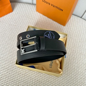 LOUIS VUITTON Мужской пояс из оригинального материала, ширина 35 