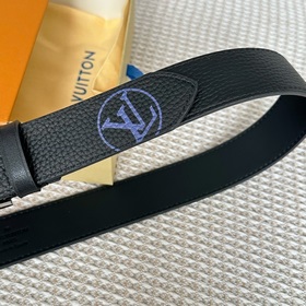 LOUIS VUITTON Мужской пояс из оригинального материала, ширина 35 