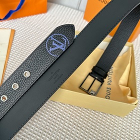 LOUIS VUITTON Мужской пояс из оригинального материала, ширина 35 