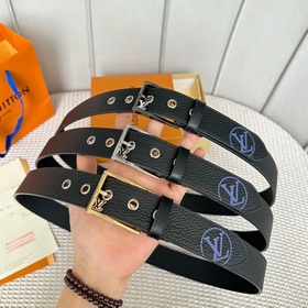 LOUIS VUITTON Мужской пояс из оригинального материала, ширина 35 