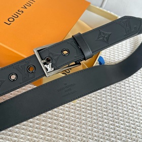 LOUIS VUITTON Мужской пояс из оригинального материала, ширина 35 