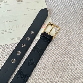 LOUIS VUITTON Мужской пояс из оригинального материала, ширина 35 