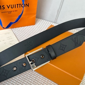 LOUIS VUITTON Мужской пояс из оригинального материала, ширина 35 