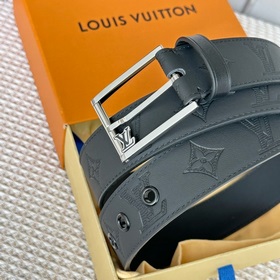 LOUIS VUITTON Мужской пояс из оригинального материала, ширина 35 
