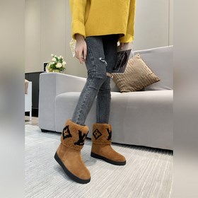 Классические зимние сапоги LV. Ткань сшита вручную, каждая пара т