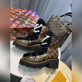 Новейшая зимняя модель LV Beaubourg и ботильоны из зернистой теля