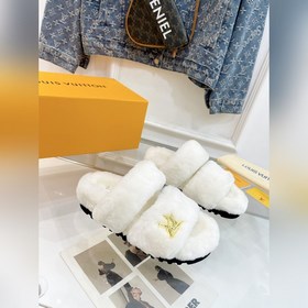 LV Новая коллекция ~ Пуховые тапочки с полуоткрытым носком winter
