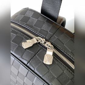 N40094 CAMUS Рюкзак Camus из кожи Damier Infini серебристым блеск