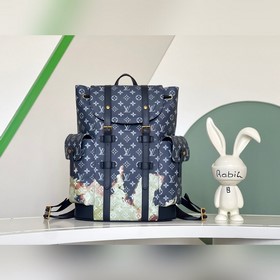 【Haicheng Foreign Single Exclusive】 M46805 Синий рюкзак с граффил