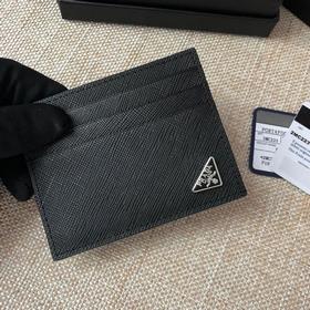 Мужской кожаный кошелек с крестом, черный, модель 2MC223, популяр
