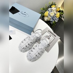 Prada 2024 весна-лето： сандалии на толстой резиновой подошве с ри