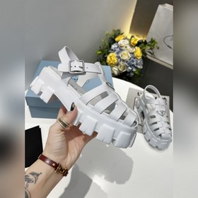 Prada 2024 весна-лето： сандалии на толстой резиновой подошве с ри