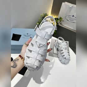 Prada 2024 весна-лето： сандалии на толстой резиновой подошве с ри
