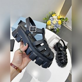 Prada 2024 весна-лето： сандалии на толстой резиновой подошве с ри