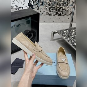 PRADA 2024 новейшая модель лофей от PRADA для пар, полусабо из по
