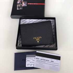 Дамский кожаный кошелек Prada, модель 1M0204, кожа с крестообразн