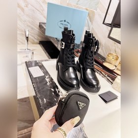 Высокая версия RADA Prada 2024 осенне-зимние ботинки на толстой п