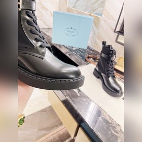 Высокая версия RADA Prada 2024 осенне-зимние ботинки на толстой п
