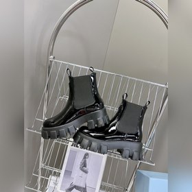 Prada, высшая версия, ботинки на толстой подошве с карманами треу