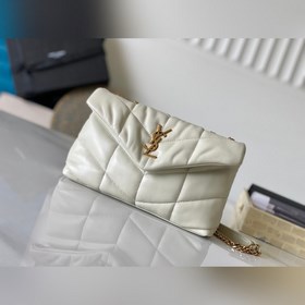 Белая сумка Cloud Bag 2024, новая версия с двойной цепочкой. Loul