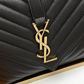#Monogram college# Черный/золотая застежка_24 см Классическая сум