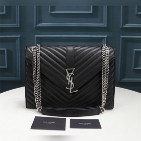 Классическая сумка SAINT LAURENT MONOGRAMME с шариковым узором из