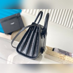 【сумка sac de jour】 Черный с крокодиловым узором, 32 см (без упак