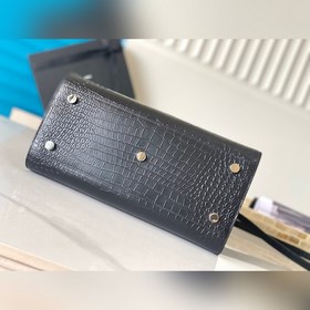 【сумка sac de jour】 Черный с крокодиловым узором, 32 см (без упак