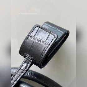 【сумка sac de jour】 Черный с крокодиловым узором, 32 см (без упак