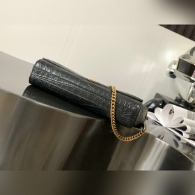 Маленькая сумка с двумя карманами Двусторонняя замша и узор «крок