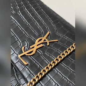 Маленькая сумка с двумя карманами Двусторонняя замша и узор «крок