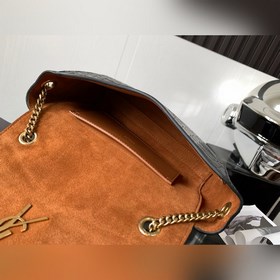 Маленькая сумка с двумя карманами Двусторонняя замша и узор «крок