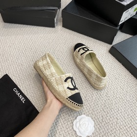 Chanel классические рыбацкие туфли в полной коллекции цвета хаки!