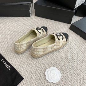 Chanel классические рыбацкие туфли в полной коллекции цвета хаки!