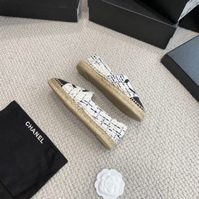 Chanel классические рыбацкие туфли в полной коллекции цвета хаки!