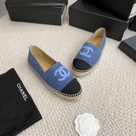 Chanel классические рыбацкие туфли в полной коллекции цвета хаки!