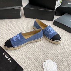 Chanel классические рыбацкие туфли в полной коллекции цвета хаки!